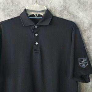 Greyson Performance Polo Men's Medium LA Kings Black Golf Stretch Shirt